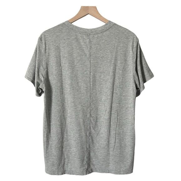 Lululemon All Yours Tee Heathered Core Light Grey Cotton Vitasea Size 6 - Picture 2 of 4